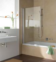 СТЕКЛЯННАЯ ПЕРЕГОРОДКА С АКТИВНОЙ СТВОРКОЙ НА ВАННУ