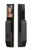 ЭЛЕКТРОННЫЙ ДВЕРНОЙ ЗАМОК MOORGEN T9+ BLACK + RED SWAROVSKI  (3-РИГЕЛЬНАЯ S8)