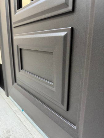 СИБИРЬ МУАР МЕЛАНЖ МАХАГОН / ПВХ БЕЛАЯ МАТОВАЯ (ТЕРМОРАЗРЫВ)